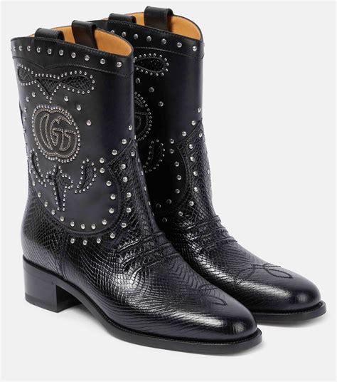 gucci stiefeletten damen sale|Gucci cowboy boots.